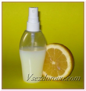 Спрей для волос с соком лимона фото