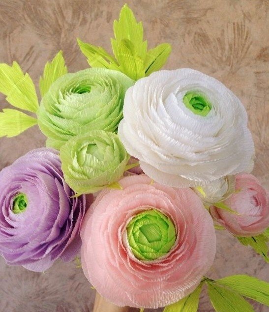 Цветок Из Гофрированной Бумаги Пошаговое Фото