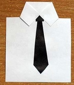 галстук из бумаги