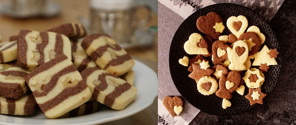 Двухцветное печенье с какао рецепт с фото пошагово