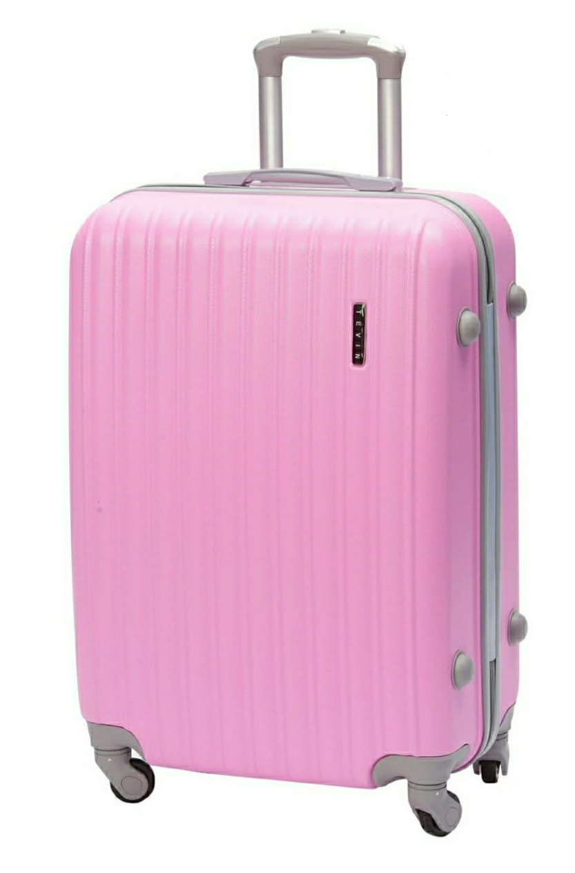 Розовый чемодан для путешествий